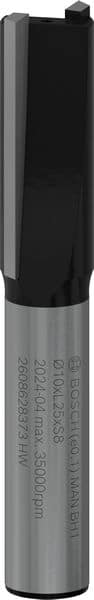 BOSCH Nutfräser Standard for Wood, 8 mm, D1 10 mm, L 25,4 mm, G 56 mm