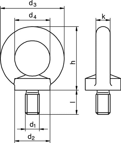 Ringschraube DIN 580 Gew.M6 STA C15 ZN
