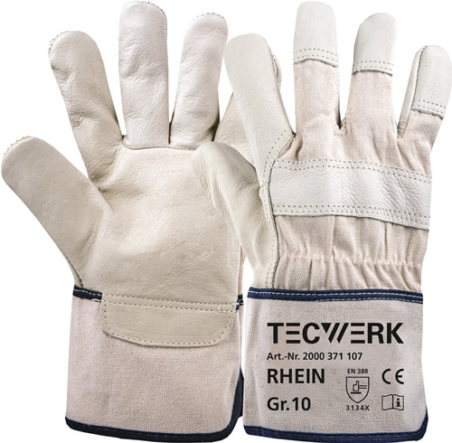 TECWERK Handschuhe Top Rhein Gr.10 beige EN 388 PSA II TECWERK