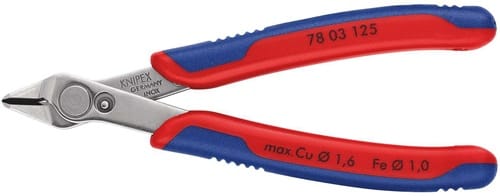 KNIPEX Elektronik-Seitenschneider Super-Knips® INOX L.125mm Form 0 Facette nein pol.
