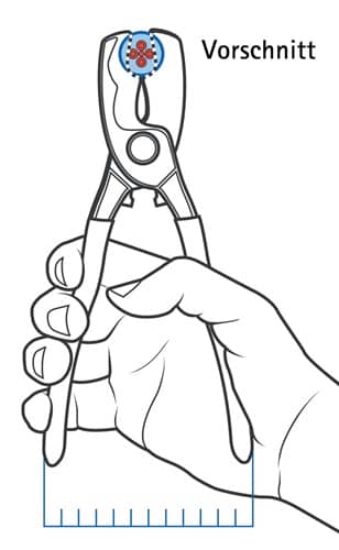 KNIPEX Kabelschere L.200mm Ku.-Überzug KNIPEX