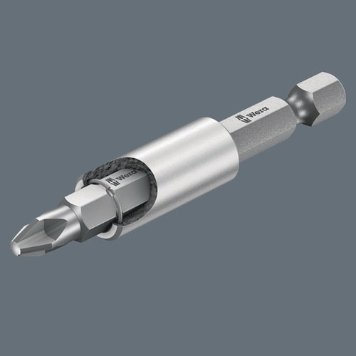 WERA Bithalter 899/4/1 S 1/4Zoll E 6,3 1/4Zoll 1/4Zoll C 6,3 Magnet,Spreng-Ri L.200mm
