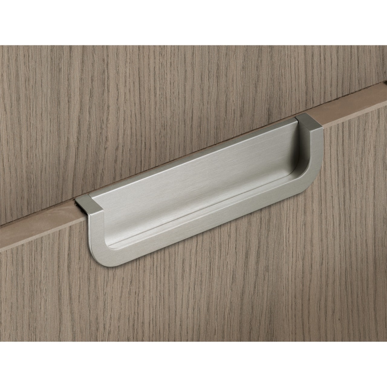 HETTICH Einsetzgriff Athena, •–• 160, L 170 mm, B 19 mm, H 36 mm, Edelstahl Optik gebürstet, 9065426