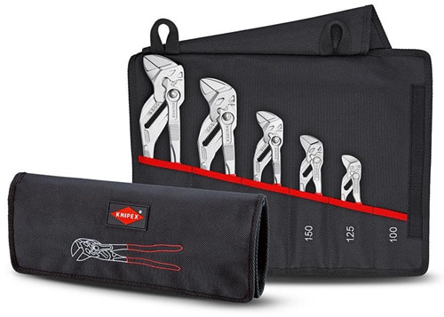 KNIPEX Zangenschlüsselset Inh.5-tlg.verchr.Rolltasche KNIPEX
