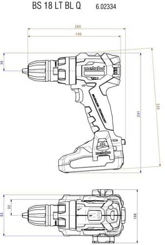 METABO Akku-Bohrschrauber BS 18 LT BL Q 18 V 1,5-13 mm