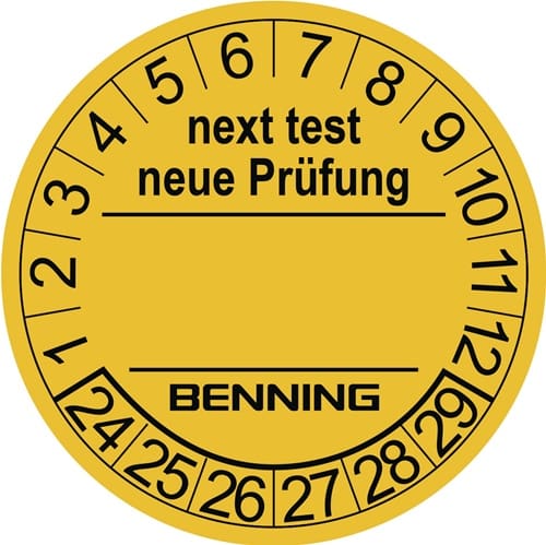 BENNING Prüfplakette D.30mm 300 St./Rolle BENNING