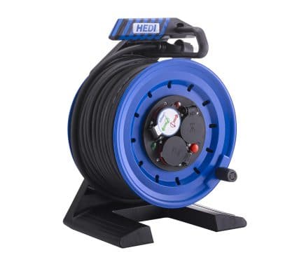 HEDI Kabeltrommel 40m Generation 7 Companion, schwarz, Neopren-Gummi-Leitung