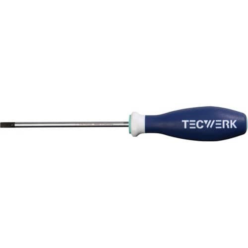 TECWERK Schraubendreher Schneiden-B.5,5mm Klingen-L.125mm 3K-Griff Rundkl.TECWERK
