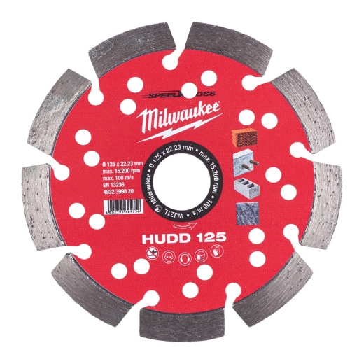 MILWAUKEE für harte Materialien Speedcross Diamanttrennscheibe HUDD 125 mm