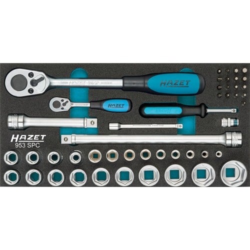 HAZET Steckschlüsselsatz 953SPC 47-tlg.1/4+1/2 Zoll SW 5-27mm Z.20/32 6KT HAZET