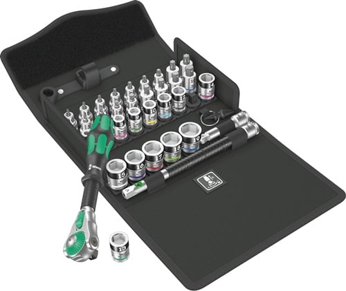 WERA Steckschlüsselsatz 8100 SB ALL-in Zyklop Speed 35-tlg.3/8 Zoll SW 6-19mm