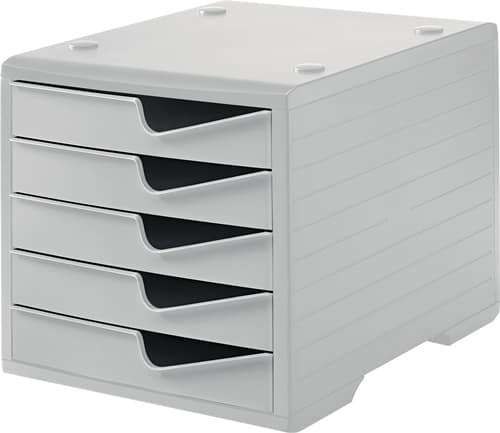 STYRO Ablagebox 5 Schubl.grau/grau Polystyrol H255xB270xT340mm STYRO