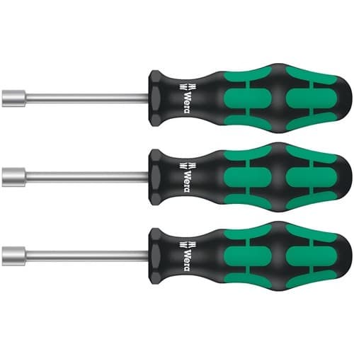 WERA Sechskantsteckschlüsselsatz 395 HO 3-tlg.2K-Griff WERA