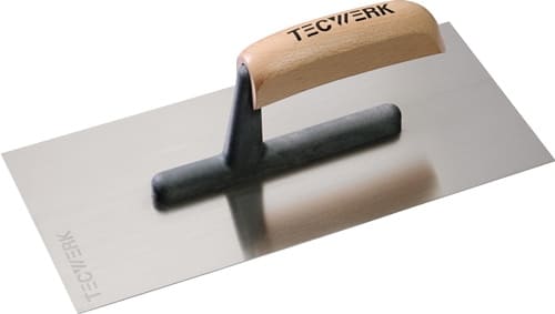 TECWERK Glättekelle L.280mm B.130mm gehärtet,m.H-Heft STA S.0,7mm TECWERK