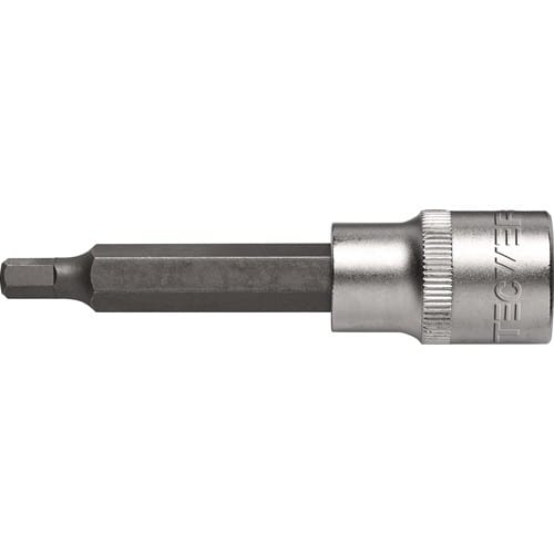 TECWERK Steckschlüsseleinsatz 1/2 Zoll Innen-6-kant SW 6mm L.90mm TECWERK