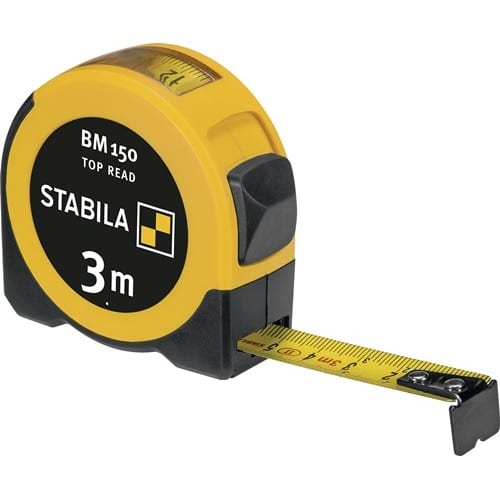 STABILA Taschenrollbandmaß BM 150 L.3m B.16mm mm/mm EGII ABS/TPE Festst.STABILA
