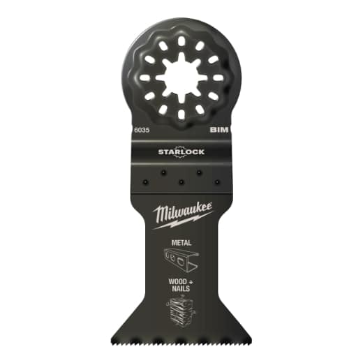 MILWAUKEE 43 x 47 mm Multitool Starlock Bi-Metall Tauchsägeblatt Multimaterial