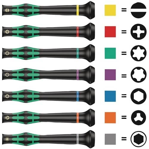 WERA Elektronik-Feinmechanik-Schraubendreher 2050 PH 00 Klingen-L.40mm WERA