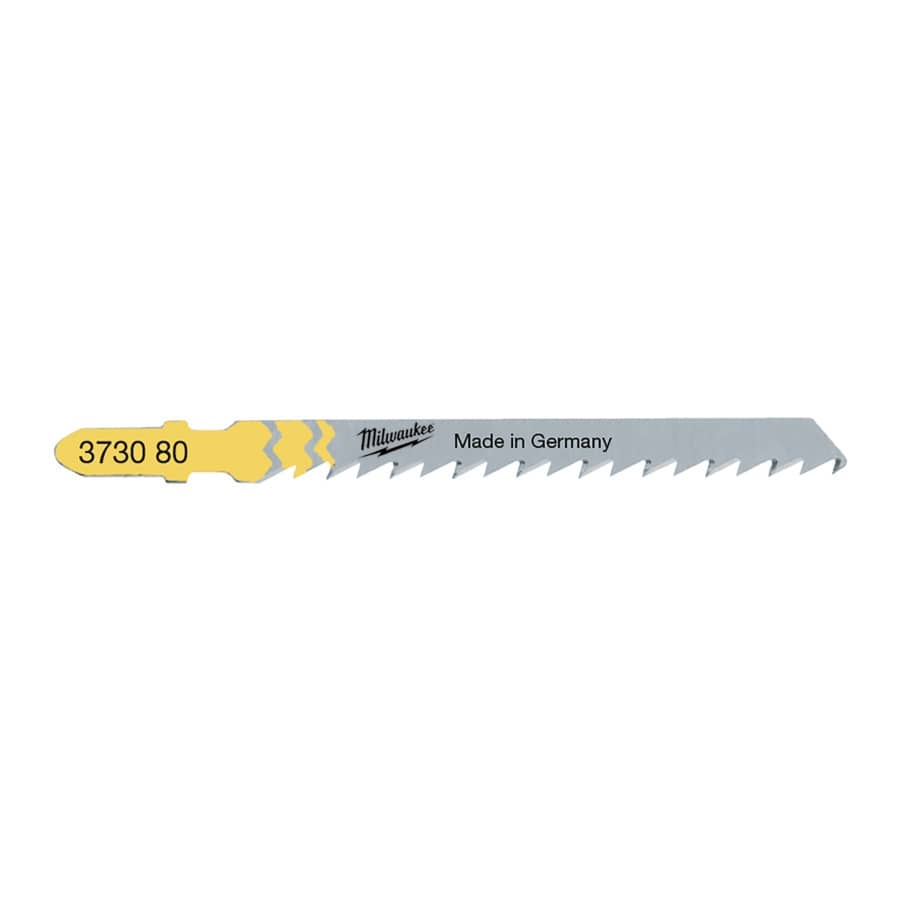 MILWAUKEE 75 x 4 mm T101DP, verstärktes Blatt Stichsägeblatt Holz für präzise, gerade Schnitte