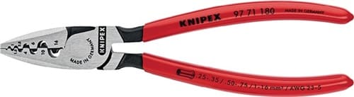 Aderendhülsenzange Gesamtlänge 180 mm 0,25 - 16,0 (AWG 23 - 5) mm² poliert KNIPEX