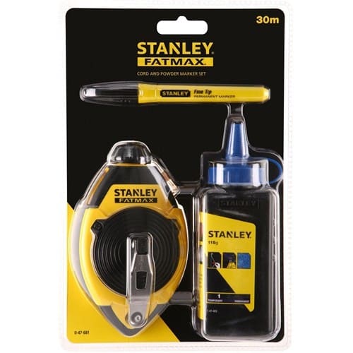 STANLEY Schlagschnurset FATMAX Schnur-L.30m Kunststoffgehäuse Schnelleinzug 3:1 STANLEY