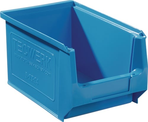 TECWERK Sichtlagerkasten L230/200xB150xH130mm PE blau TECWERK