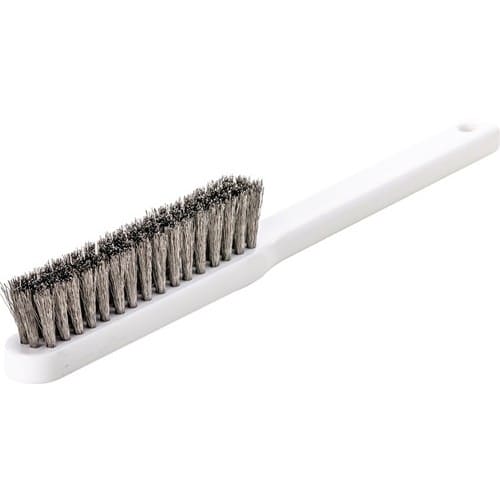 LESSMANN Feinbürste L.225mm 0,15mm VA-Stahldraht gewellt 4-reihig LESSMANN