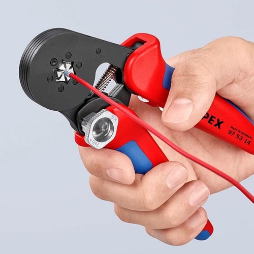 KNIPEX Aderendhülsenzange Gesamt-L.180mm 0,08-10,0 (AWG 28-7)mm² brün.Mehrkomp.-Hüllen