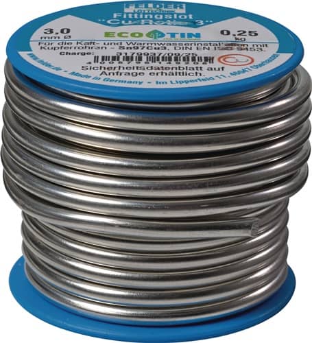 FELDER Fittingslot Cu-Rotin®3 3mm 250g Sn97Cu3 FELDER