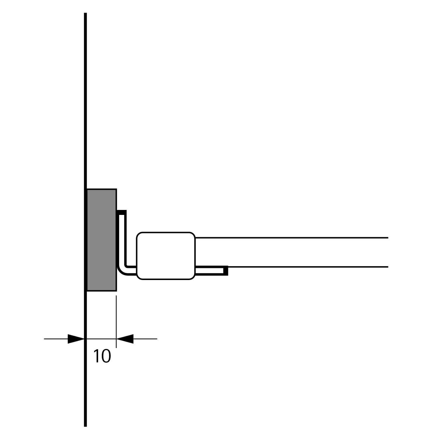 HETTICH Distanzleiste 10 mm für Auszüge Amari, anthrazit, 9352737