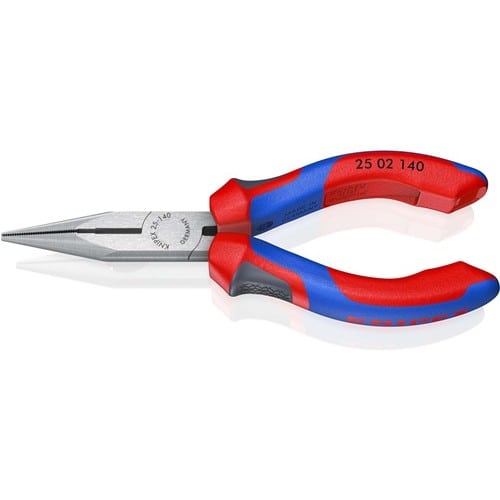 KNIPEX Flachrundzange L.140mm flach/rund ger.pol.Mehrkomp.-Hüllen KNIPEX