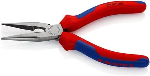 KNIPEX Flachrundzange L.160mm flach/rund ger.pol.Comfort-Griff KNIPEX