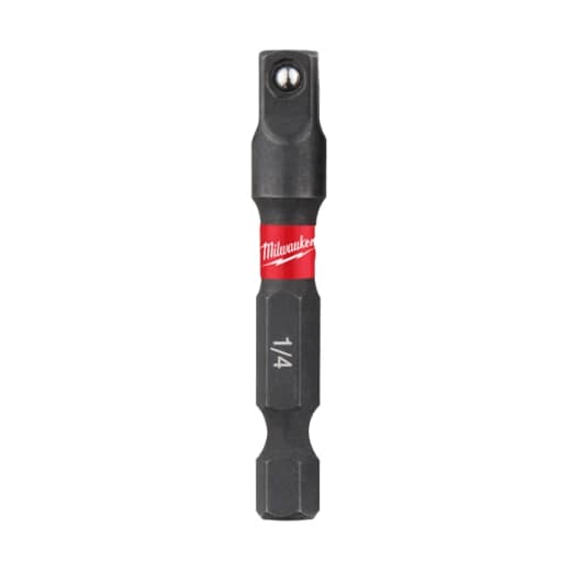 MILWAUKEE 1/4" Sechskant auf 1/4" Vierkant Steckschlüsseleinsatz SHOCKWAVE 50 mm