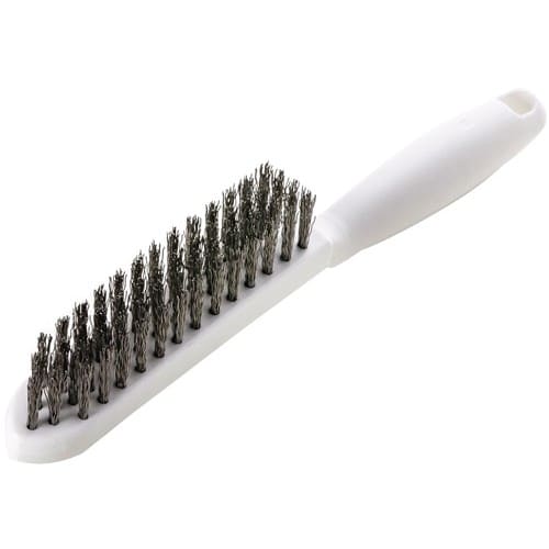 LESSMANN Drahtbürste L.285mm 0,35mm VA-Stahldraht gewellt 4-reihig LESSMANN