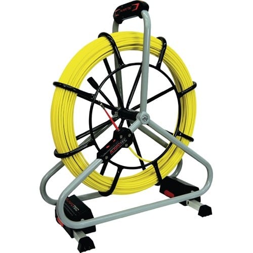 RUNPOTEC Glasfaserstab Profiset Band-L.60m Biege-R.168mm Kabel-D.6mm