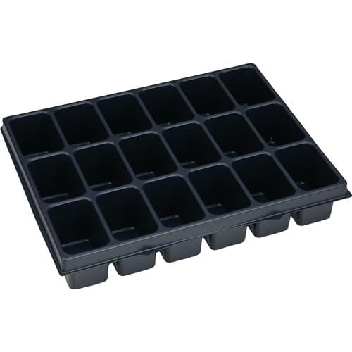 BS SYSTEMS Kleinteileeinsatz i-BOXX® iB 72 B349xT265xH63mm Polystyrol m.18 Mulden