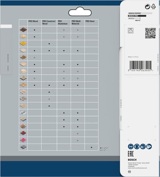 BOSCH Kreissägeblatt Multi Material, 184 x 16 x 2,4 mm, 48