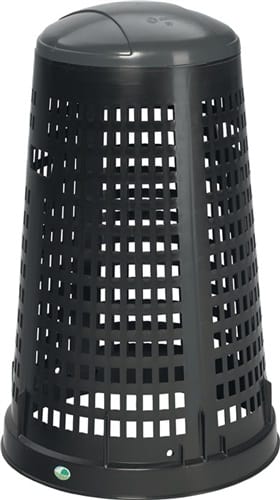VAR Korbständer D525xH880mmPP schwarz Deckel grau f.120l Säcke