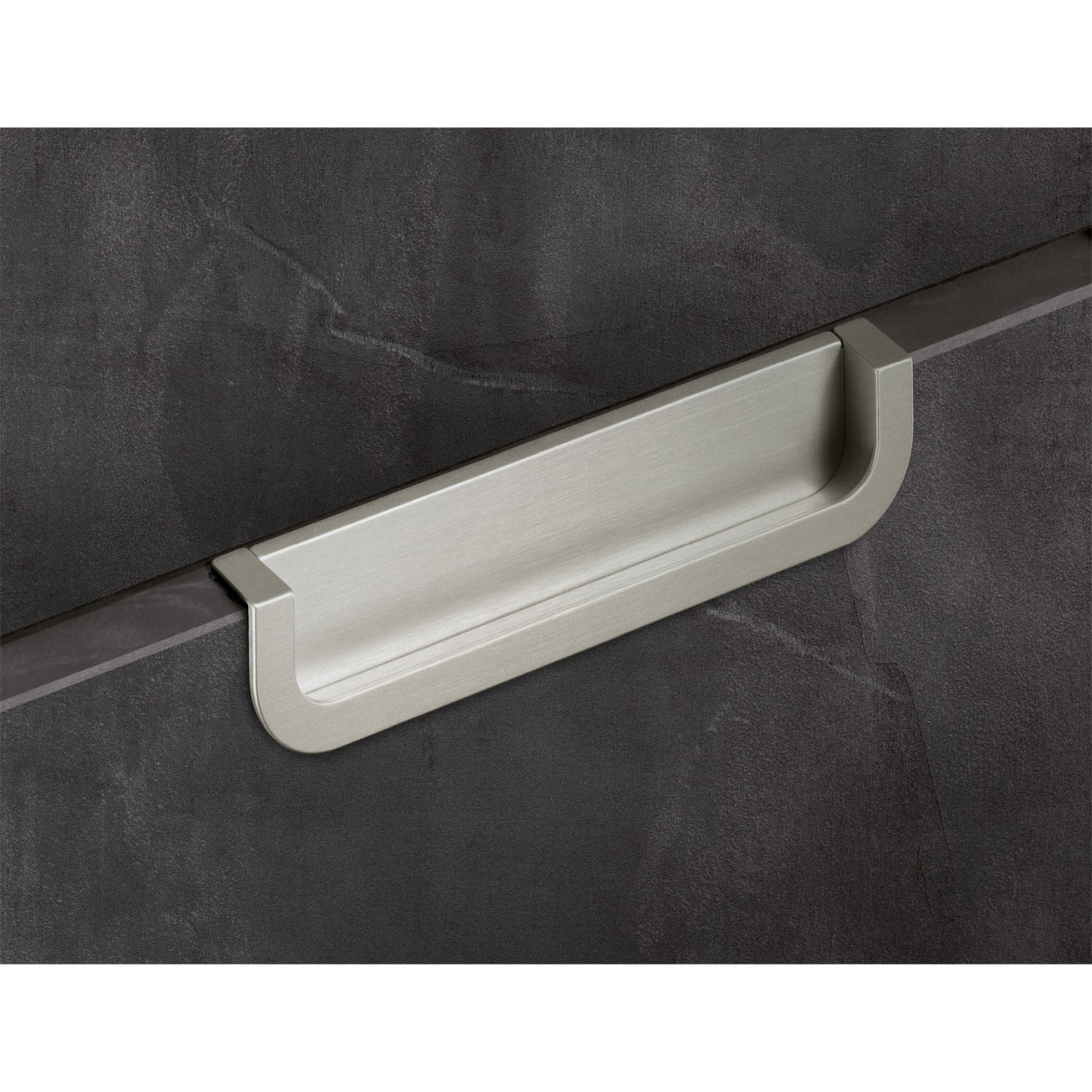 HETTICH Einsetzgriff Athena, •–• 160, L 170 mm, B 19 mm, H 36 mm, Edelstahl Optik gebürstet, 9065426