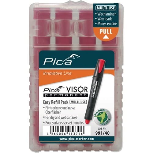 PICA Minenset Visor permanent 4x rot wasserfest 4 Minen/Set PICA