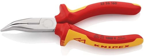 KNIPEX Flachrundzange L.160mm 40Grad gew.VDE Mehrkomp.-Hüllen KNIPEX