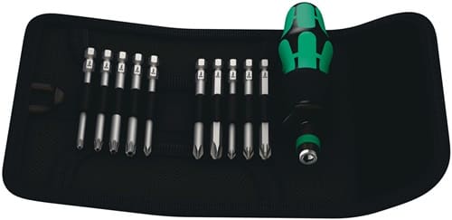 WERA Bitsatz Kraftform Kompakt 41 11teilig Handhalter/10Bits L.89mm Wera