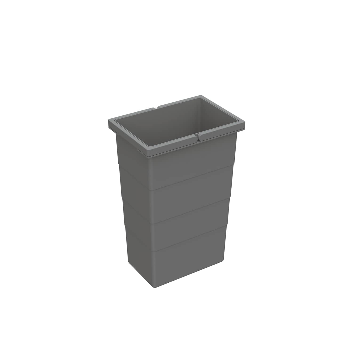 HETTICH Eimer 10 l, Kunststoff, anthrazit, B x T x H 226 x 154 x 350 mm, Für Abfallsystem Frame für ArciTech, Base für ArciTech, 9352429