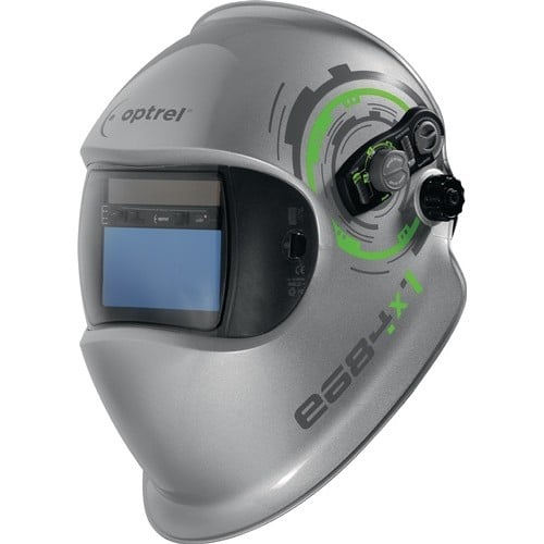 OPTREL Schweißerschutzhelm Optrel e684 silber 90x110mm DIN 5-13 Krt.OPTREL