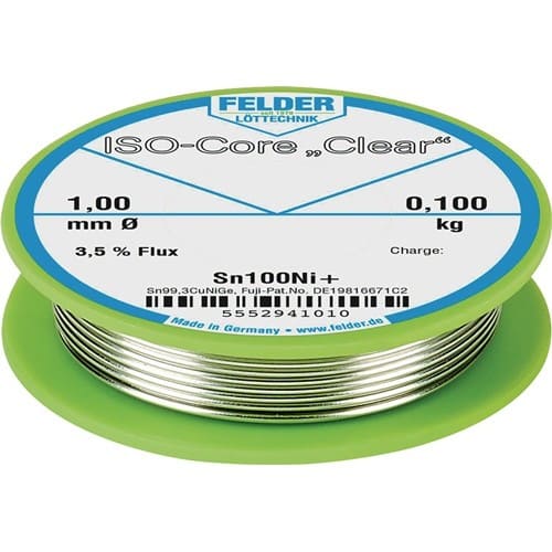 FELDER Lötdraht ISO-Core® Clear 2mm 250g Sn100Ni+ FELDER
