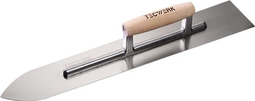 TECWERK Glättekelle L.500mm B.90/75mm gehärtet,m.H-Heft STA S.1,2mm TECWERK