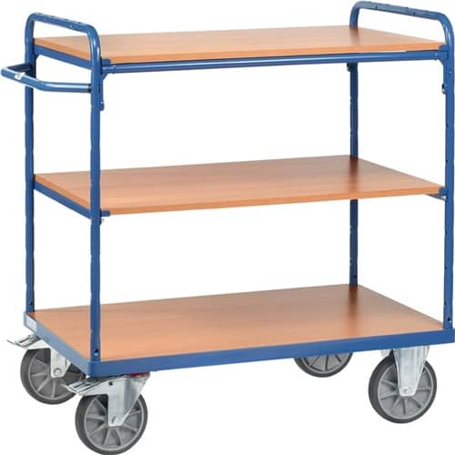FETRA Etagenwagen L850xB500xH1511mm Gesamt-Trgf.500kg 4 Etagen Stirnwand offen