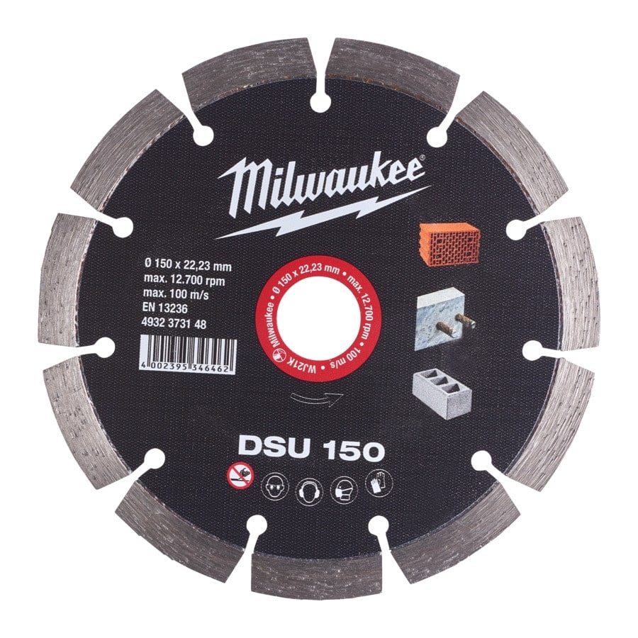 MILWAUKEE optimiert für Mauernutfräsen Diamanttrennscheibe DSU 150 mm