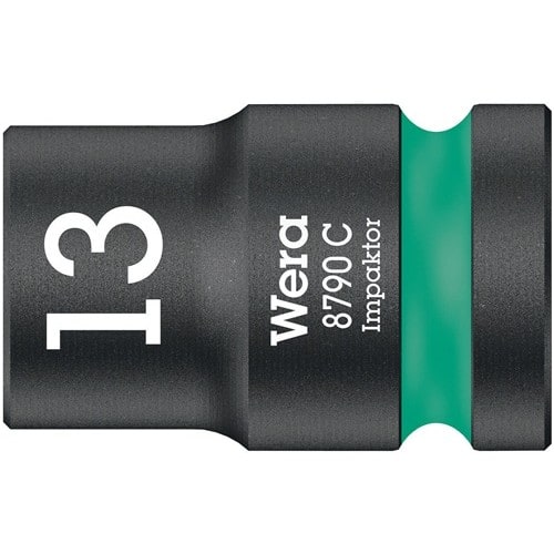 WERA Schlagschraubereinsatz 8790 C Impaktor Außen-6-kant SW13mm 4-kant 1/2Zoll L.38mm