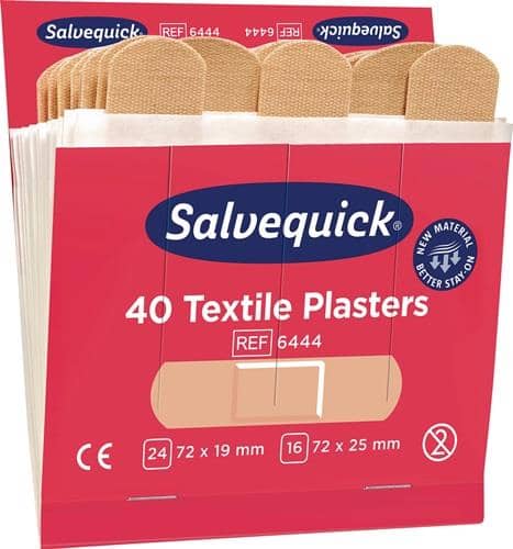 SALVEQUICK Pflasterstrips Salvequick elastisch 6 Nachfüllpack je 40 St.SALVEQUICK